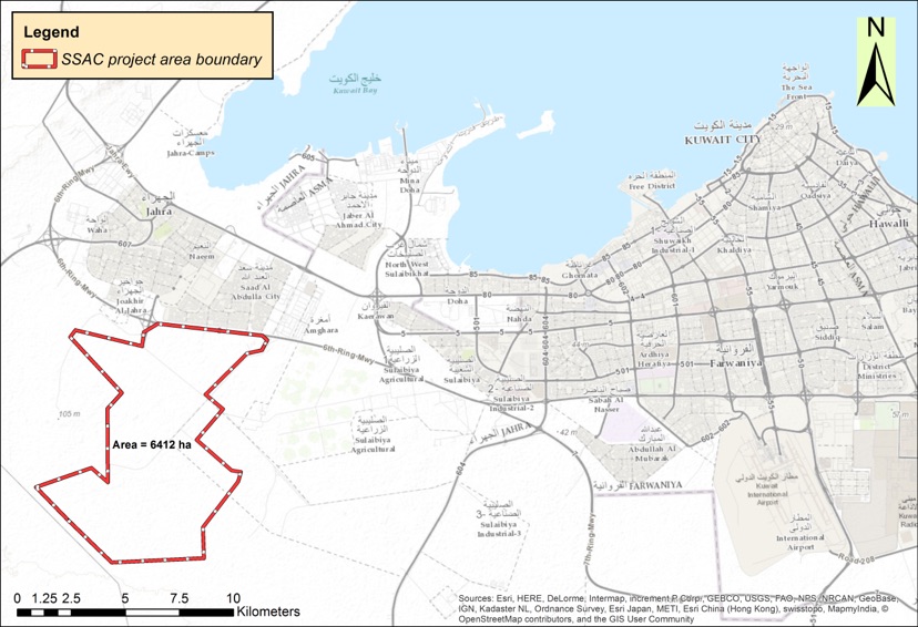 Location of SSAC Project Area (area in red)